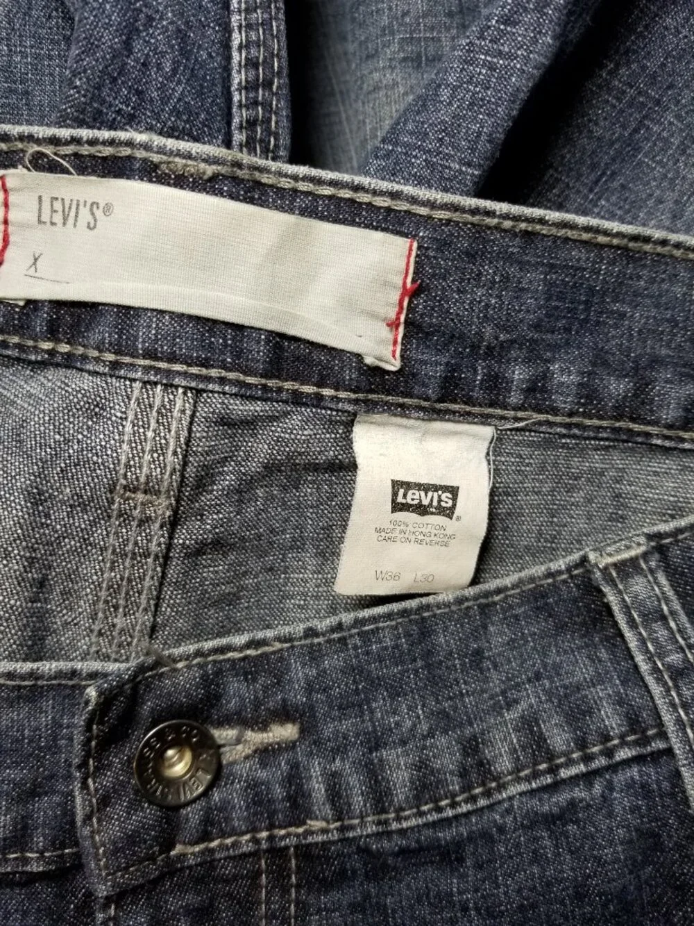 Vintage Levi's Mens 36x30 Carpenter Jeans Blue Baggy Skater Y2K Streetwear Retro